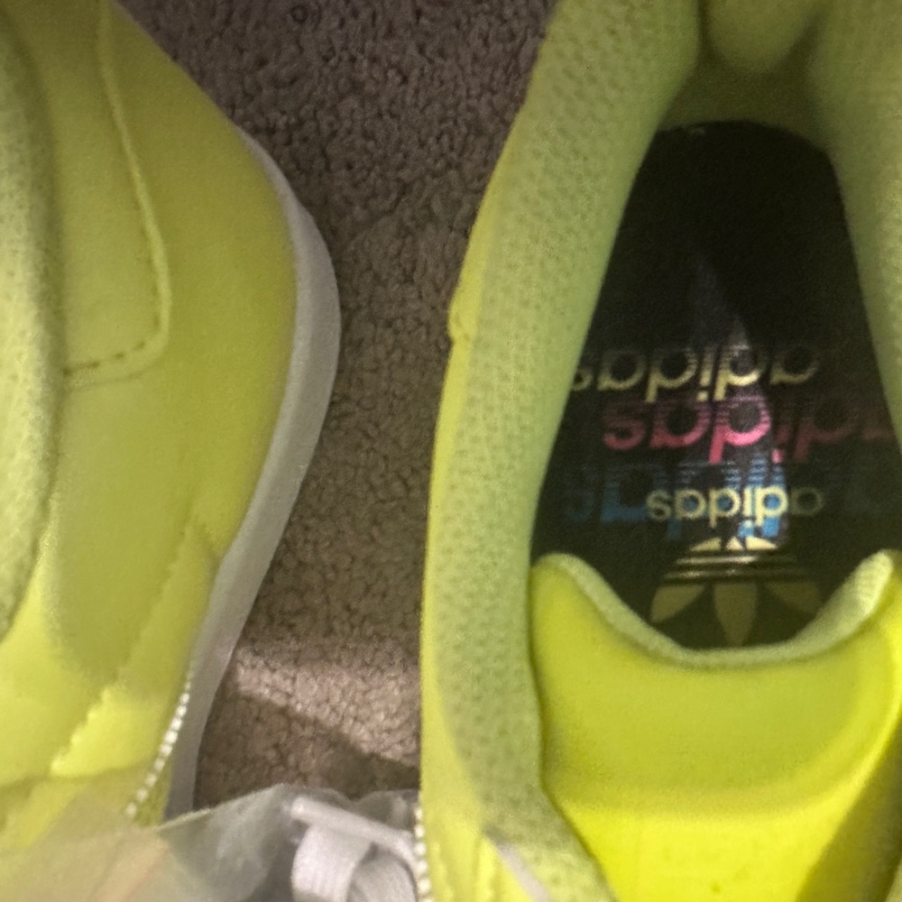 Adidas Bright Lime Sneakers with White Sole - Picture 6 of 7